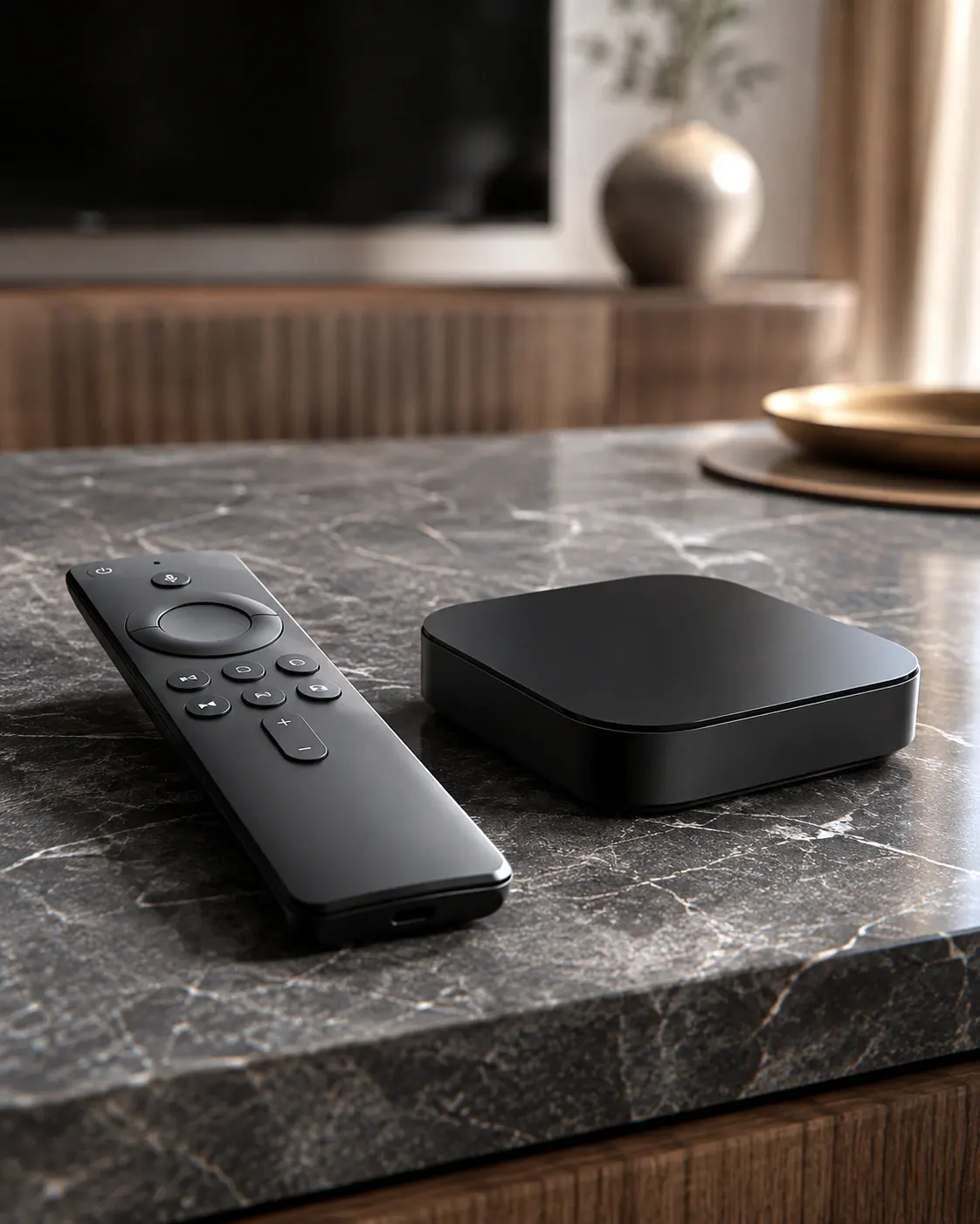Télécommande de box TV dans une main