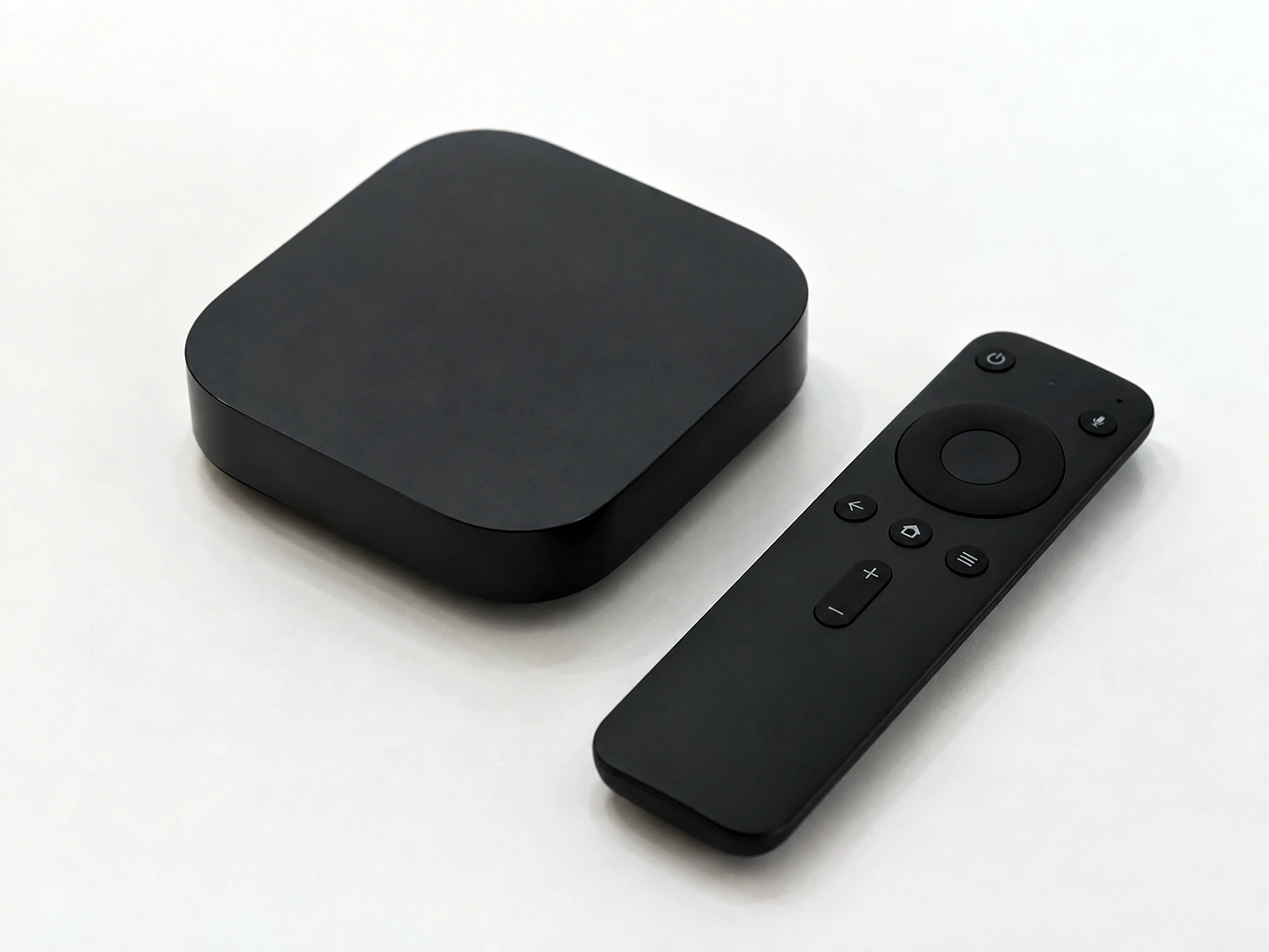 Petite box Smart TV compacte en photographie produit